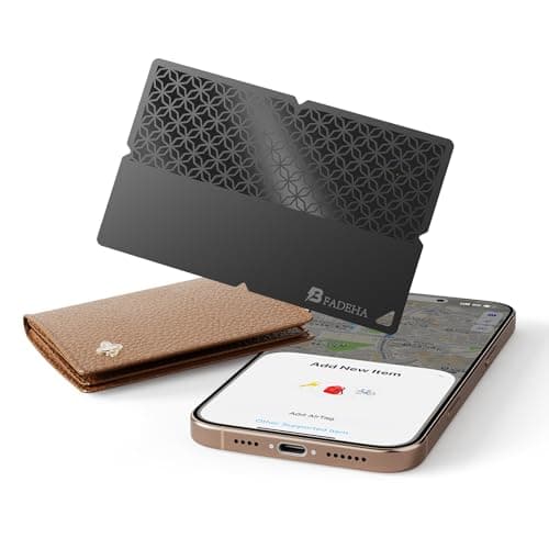 BFADEHA 2026 [Apple MFi Certified] (iOS Only) Bluetooth Tracker Smart Card for Apple Find My iPhone Wallet GPS Tracker, 5-10 Years Staying Power, Keys Finder and Item Locator for Keys, Bags, Passport - Image 1