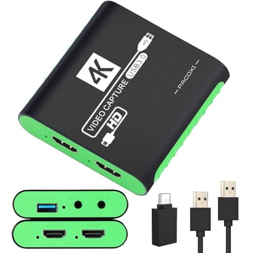 SUDTREEV HDMI Capture Card for Nintendo Switch 2, 1080P 60FPS, Green - Image 1