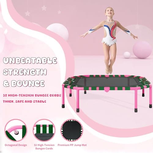 Safly Fun Foldable Gymnastics Bar for Kids, Adjustable 35"-51", Sturdy 148 lbs Capacity, Easy-to-Assemble, Gymnastics Equipment for Kids for Indoor/Outdoor Training - Thumbnail 3