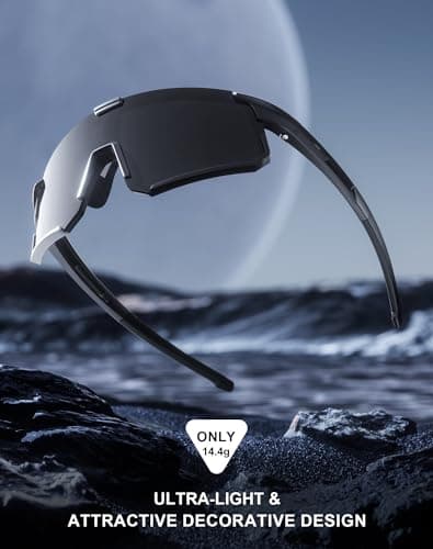 KALIYADI Polarized Sunglasses-Men Running Sunglasses: Mens Womens Polarized Sports Sun Glasses Cycling Driving Fishing - Thumbnail 3