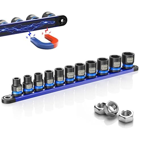 1/2 Inch Drive Impact Socket Set, 11-Piece Metric (10-24mm), Professional Chromoly Steel (CR-MO), 6-Point Shallow Sockets for Impact Wrench, Automotive Repair & General Mechanic Tools - Image 1