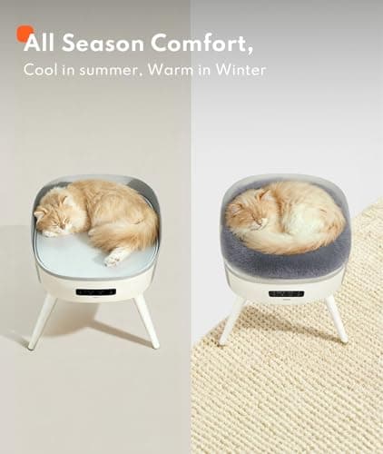 HomeRunPet Pet-Safe Space Heater with Heated Cat Bed - 2-in-1 Ceramic Heater for Room & Pets, 1300W Fast Heat, Energy Saving - Thumbnail 6
