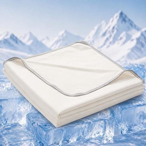 Twin XL Size Cooling Blanket for Hot Sleepers - Lightweight Breathable Cool Cold Blanket - Keep Cool for Night Sweats, Soft Thin Ice Blankets for Bed Couch Sofa, (White, 60"x90") - Image 1
