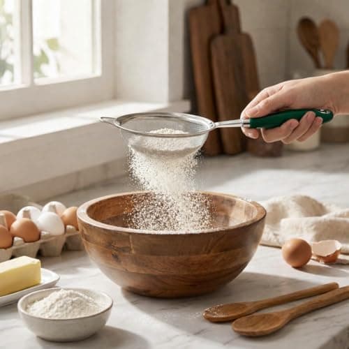 304 Stainless Steel Fine Mesh Strainer Set, 3 Sizes 12/14/18cm Kitchen Strainers, 40 Mesh Sieve for Rice, Pasta, Flour, Tea & Juicing, Rust-Resistant Food Strainer with Long Handle, Dishwasher Safe - Thumbnail 3