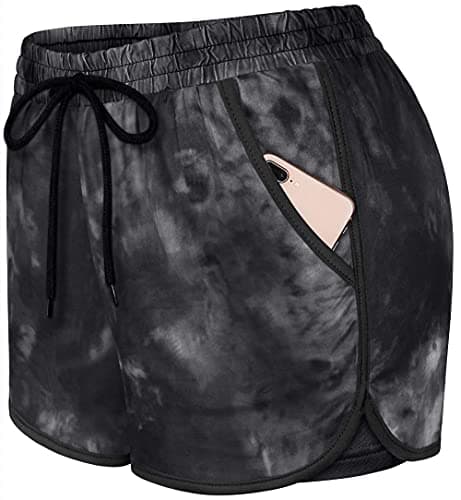 BLEVONH Orange Shorts for Women Running Athletic Workout Shorts with Liner Women Plus Sized Airy Light Leisure - Image 1
