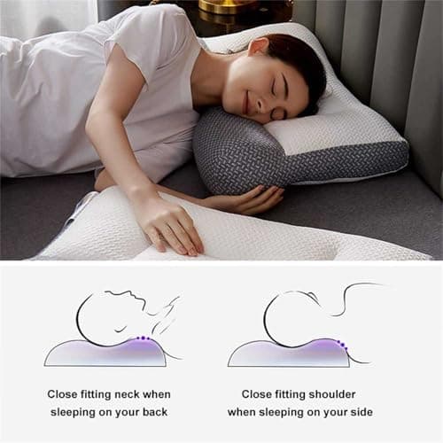 HINNVCL Pillow for Sleep Apnea, Orthopedic Deep Sleep Pillow, Pro Ease Sleep Apnea Pillow, Ergonomic Pillow for Neck and Shoulder, Pillow for Side, Back, Stomach Sleepers - Thumbnail 6