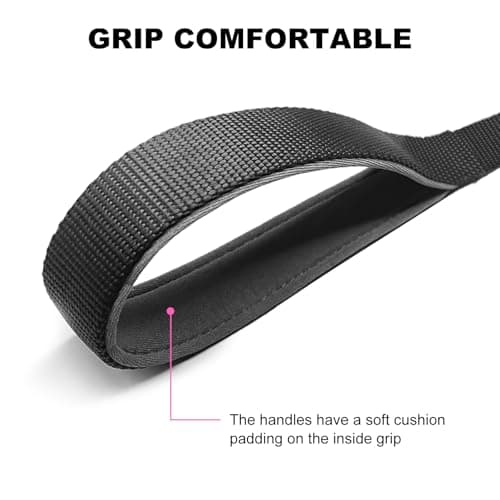 Heavy Duty Dog Leash, 5FT Wide 2.5cm Shock Absorbing Dog Leashes with Zinc Alloy Clip, Comfortable Handle,Training Leash for Medium Large Dogs - Thumbnail 4