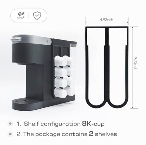 Pilloze K Cup Holder for Keurig Coffee Pod, 2PCS Wall Mount Coffee Pod Holders, Space Saving K-cup Organizer for Small Counts & Cabinets (2 Packs for 16 K Cups) - Thumbnail 2