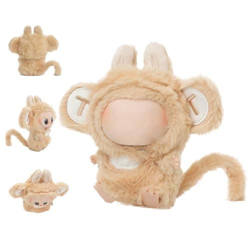 HiOKOU Clothes for labubu 17cm Accessories Suit Cute Clothes for Doll Dress up Animal Style Outfits (NO Doll)（Monkey） - Image 1