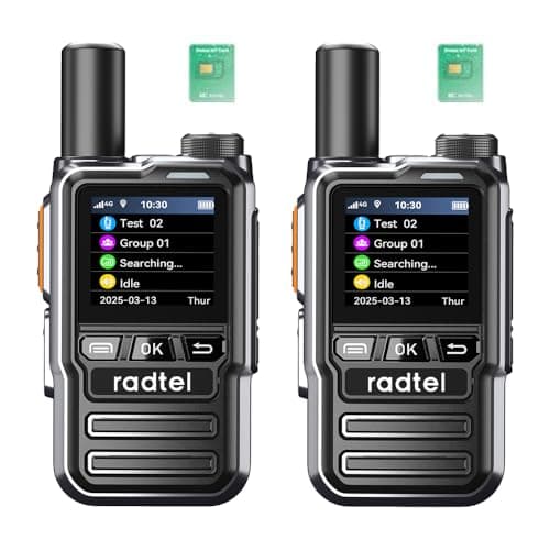 Radtel P8 PoC Radio (Push-to-Talk Over Cellular), Unlimited Range Nationwide Handheld Walkie Talkies, Rechargeable Two-Way Radios Long Distance GXIN Ham Radio (2 Pack with 2 SIM) - Image 1
