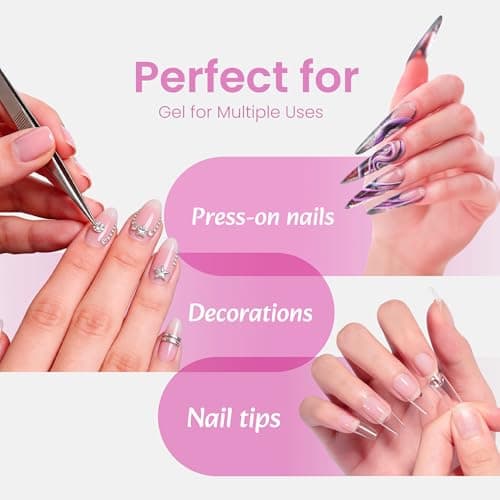 Newly Upgraded Nail Glue Microgel, Hema-Free & Clog-Proof, 30 Days Strong Hold with Vitamin E, 5 Sec Quick Dry, SGS Certified Super Strong Nail Glue for Press On Nails & Acrylic, 8ml - Thumbnail 5