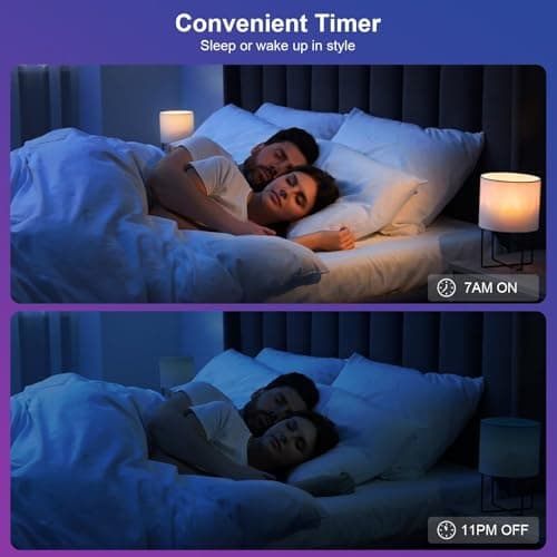 FRIDEKO HOME LED Smart Light Bulbs - Wi-Fi & Bluetooth Light Bulbs, Color Changing Light Bulb Compatible with Alexa and Google Assistant, A19 E26 RGBTW Light Bulb, 800LM (4 Pack) - Thumbnail 4