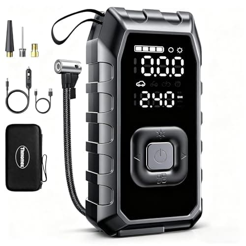 Thmomex Tire Inflator Portable Air Compressor, 2X Faster Inflation Cordless Air Compressor, 20000mAh & 180PSI & Dual Cylinder, Electric Air Pump for Heavy-duty Vehicles, Car, Motorcycle, Bike, Ball
