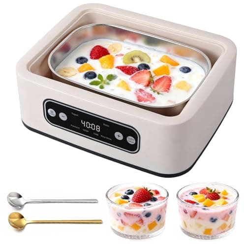 Yogurt Maker with Timer and Temperature Control, Fully Automatic for Home Use. Perfect for Making Greek Yogurt and Probiotic Yogurt, Equipped with an Automatic Shut-off Function - Image 1