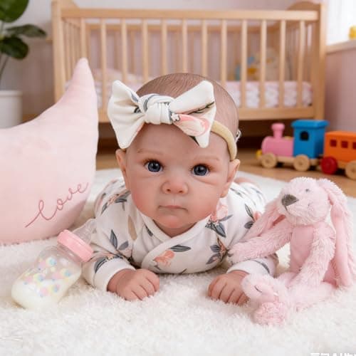 Milidool Lifelike Reborn Baby Dolls Girl - 20 Inch Realistic Newborn Baby Dolls with Poseable Body, Real Life Baby Dolls with Accessories for 3+ Year Old Girls Gifts, Pretend Play, Collection - Thumbnail 2