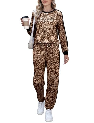 Marvmys Women Long Sleeve Sweatsuit Set Casual 2 Piece Lounge Set Fashion Travel Outfits Jogger Set - Image 1