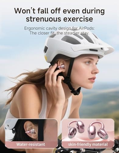 King Lucky Clip On Earbuds Wireless Bluetooth 6.0 Open Ear Earbuds&Headphones,50H Playtime,IPX5 Waterproof,ENC,Multipoint,Ideal for Running,Sport,Workout,Compatible with Glasses&Small Ears - Thumbnail 6
