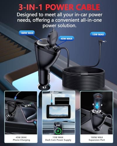 Faninso Dash Cam Front and Rear, 4K Full HD Dual Dash Camera for Cars, Built-in Memory Card Monitoring, 64GB Card, 5G WiFi GPS, Car Camera with 3" IPS Screen, 2160P Night Vision, 24H Parking Monitor - Thumbnail 2