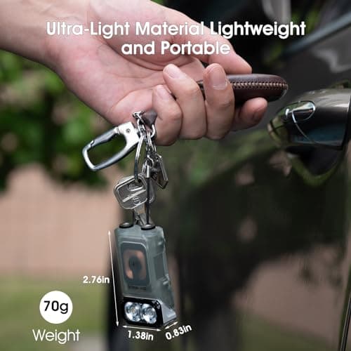 WUBEN X3 Mini Rechargeable Flashlight with Charging Base 180 Degree EDC Keychain Flashlight Twist Ip65 Waterproof Magnet Pocket Flashlights 10 Mode Type-C Lanyard for Camping, Outdoor,Inspection, Gift - Thumbnail 5
