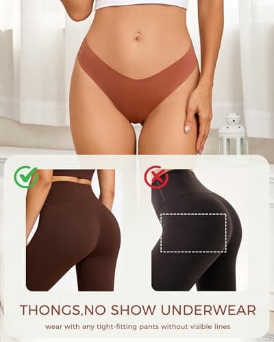 Take Talk Womens Underwear Seamless Thongs 9 Pack Sexy Panties No Show V-waisted Invisible Tangas Women's Clothing - Thumbnail 4