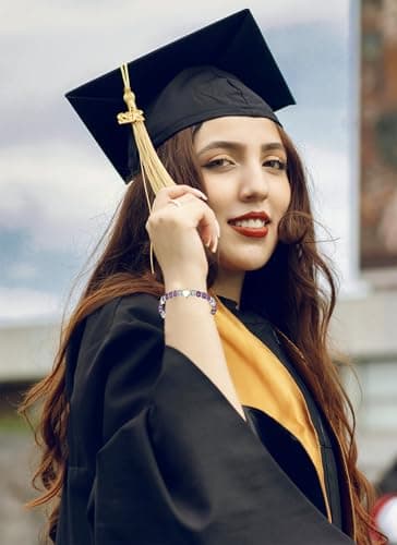 Ediseng 2026 Graduation Gifts for Her,Heart Charm Bracelets for Her,Personalized Graduation Bracelets for College/High School/Masters Degree/Nursing/8th Grade/Middle School/5th Grade (imperial stone) - Thumbnail 3