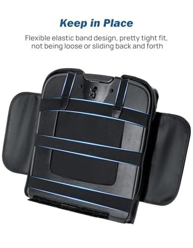 JOYTUTUS Center Console Cover Compatible with 2013-2018 Ram 1500 & 2013-2026 Ram 2500/3500/1500 Classic Model Jump Seat, Leather Arm Rest Armrest Cover for Car, Middle Console Cover Lid, with 2 Pocket - Thumbnail 4