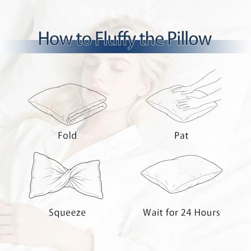 SHOUREN Goose Down Pillows Standard/Queen Size Set of 2, Fluffy Soft Bed Pillows for Sleeping, Down-Filled Pillow Insert with Gusseted Design, Perfect for Back, Side or Stomach Sleepers, 18 * 24" - Thumbnail 6