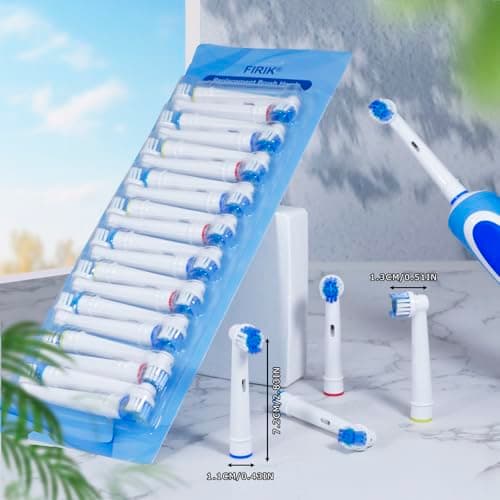 FIRIK Electric Toothbrush Replacement Heads, 20 Pcs Compatible with Oral B Braun, Professional Brush Heads for Oral B Replacement Heads Refill 7000/Pro 1000/9600/500/3000/8000 - Thumbnail 6