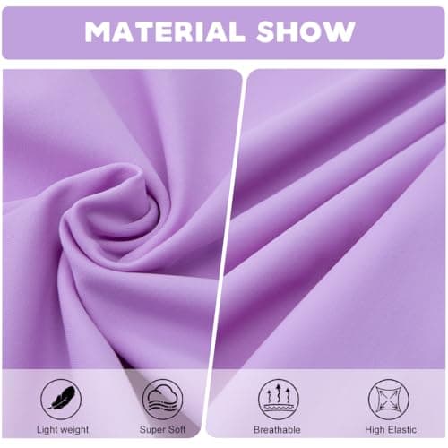 Alakuoti Girls Rash Guard Swimsuit Two Piece Bathing Suit UPF 50+ Sun Protection Long Sleeve Swimwear Size 7 Purple Wave - Thumbnail 3