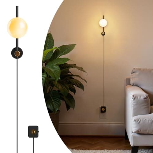 L LOHAS LED Night Lights Plug into Wall, Dimmable Night Light, Dusk to Dawn Sensor, 0-100LM Adjustable Brightness, Soft White 3000K Globe Shade Milky Nightlight with 4.92ft Cord for Bathroom, Hallway - Image 1