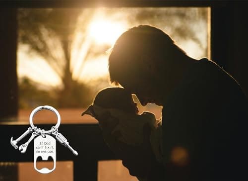 Ediseng Personalized Fathers Day Dad Gifts from Daughter/Son/Wife,Cool Keychain for Men,Funny Keychain for Dad - Thumbnail 5