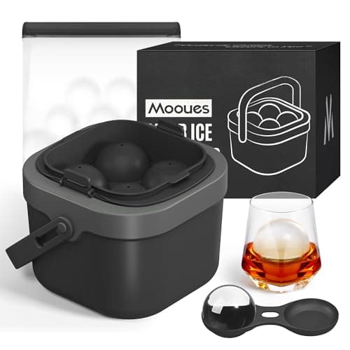 Mooues Clear Ice Ball Maker Mold, Whiskey Ice Cube Tray, 2.4 Inch Large Round Ice Molds for Cocktails Whisky Bourbon Liquor, Best Dad Ever Gifts for New Dad Husband Men who Have Everything - Image 1