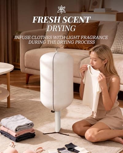 Zylo Portable Clothes Dryer, UV Light, 3/6/9H Mode - Thumbnail 6