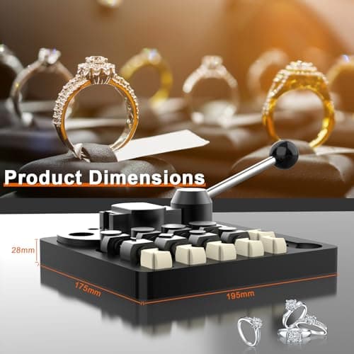 GAXPAK Ring Bender Tool Ring Bending Tool, Spoon Rings Maker Machine Jewelry Making Kit with Nylon Dies, Complete Rings Bending Tool Set Measuring Kit Making - Thumbnail 5