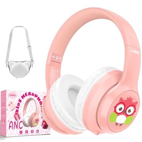 LOBKIN Active Noise Cancelling Headphones for Kids Bluetooth 5.4 Foldable Adjustable Over Ear Headphone Support Wireless or 3.5mm Wired Mode for Toddler & Girls & Boys Teens - Image 1