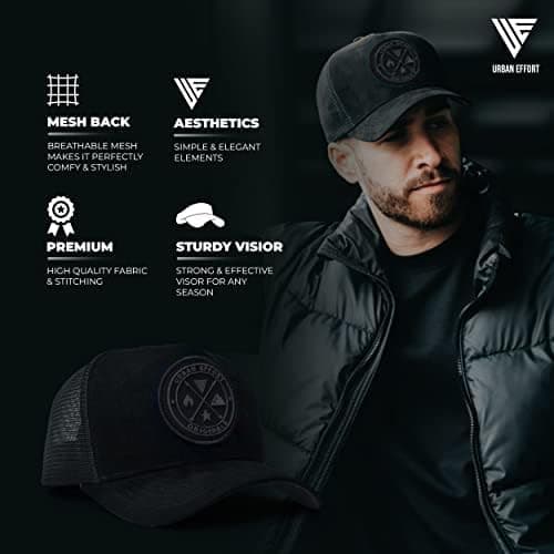 Urban Effort Tucker Hats for Men - Mesh Back Cap Women Baseball Hat 5-Panel-Great Baseball Snapback Closure for Hunting & Hiking - Thumbnail 4