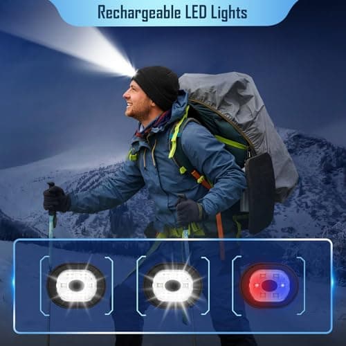 ZOOI Gifts for Men Dad, LED Beanie Hat with Light, Mens Dad Gifts for Mens Who Want Nothing, Fathers Day Mens Gifts for Him Dad, Toque with Light, Cool Gadgets Stuff - Thumbnail 4