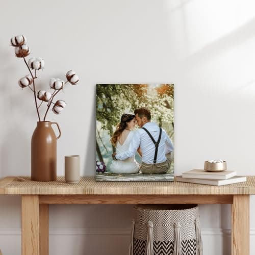 WEGA Custom Canvas Prints with Your Photos (11X14 Framed) Upload Your Image/Photo Customized Personalized Photo Gifts to Canvas,Wall Art Canvas Print Christmas Gifts for Pets Family Baby Wedding - Thumbnail 3