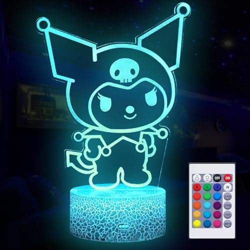 COBIKU 16 Colors Night Light 3D Illusion Table Lamp with Touch & Remote Control LED Lamp Kawaii Anime Led Light Cute Desk Lamp for Artwork Decor Christmas Halloween Birthday Decoration Gifts