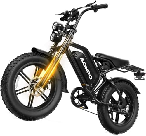 Electric Bike for Adults, 1500W Peak Motor 60 Miles Fat Tire Ebike with 52V 15Ah/20Ah Removable Battery 20" Fat Tire Electric Bike, Full Suspension and 7-Speed