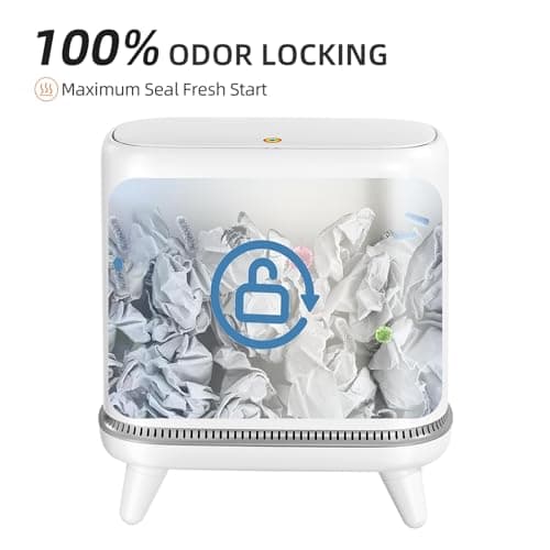 JUDRDO Bathroom Trash Can with Lid, 3.2 Gallon Small Garbage Can with Pop-Up Lid & Air-Pressure Bag Lock, Slim Trash Bin with Legs, Narrow Waste Basket for Bathroom, Bedroom, Kitchen, Office, Rv - Thumbnail 4