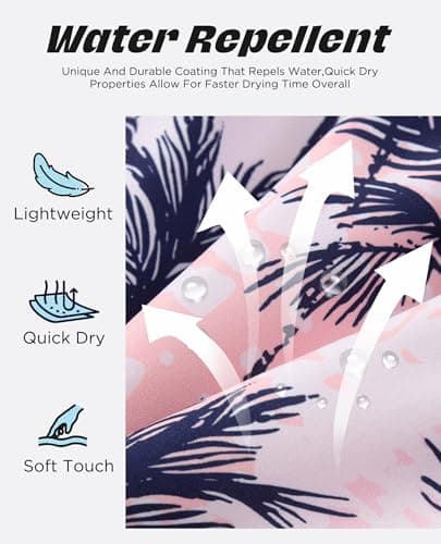 CoozySphere Mens Boys Short 80s 90s Vintage Swim Trunks with Mesh Lining Quick Dry Swim Suits Board Shorts XXXL - Thumbnail 5