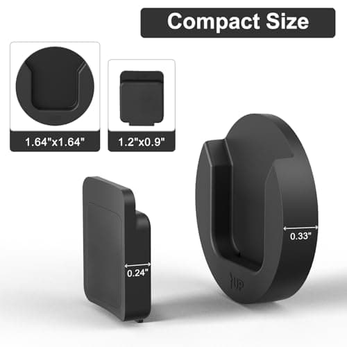 YYILIS Magnetic Remote Control Holder Wall Mount, 4 Pack TV Remote Control Holder for Fan/Air Conditioner, Self-Adhesive Bedside Caddy for TV Backside/Bedroom/Office/RV Home Organizer Storage(Black) - Thumbnail 5