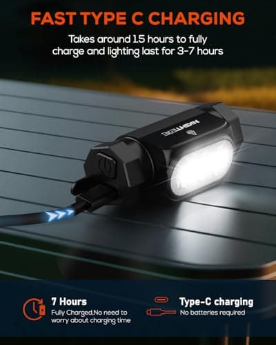 NIGHTEYE Headlamp Rechargeable Mini Flashlight - High 2000 Lumens Magnetic Led Headlamp Battery Powered Handheld Waterproof Bright Camping Headlamps Flashlight 6 Modes for Outdoor Hiking Fishing - Thumbnail 6
