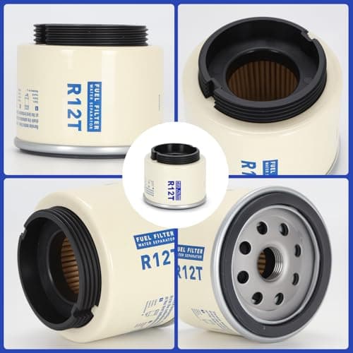 AUIVERED R12T Fuel Filter Water Separator Element - 120AT NPT ZG1/4-19 Automotive Part Fits Marine Diesel Engine - Replaces S3240 18-7947 - Thumbnail 2