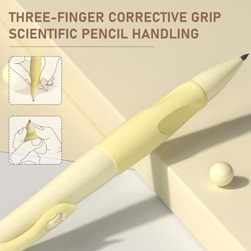 Four Candies 2.0MM Handwriting Pencils for Kids with Comfort Ergonomic Grip, 4PCS Cute Mechanical Pencils with 44PCS Lead Refills, 2PCS Sharpeners/Erasers, Aesthetic School Supplies for Kids Writing - Thumbnail 2