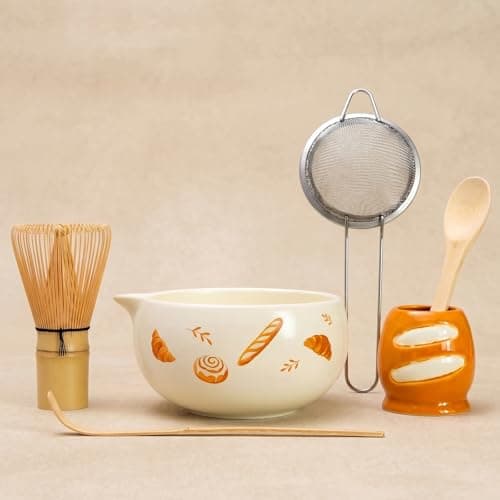 KOIMYSA Matcha Starter Kit, 6PCS Cute Whimsy Matcha Set with Ceramic Spout Bowl, Bamboo Whisk, Easy Matcha Making for Home Café, Beginners and Tea Lovers - Image 1