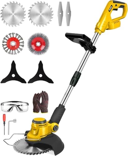 Cordless Weed Wacker for Dewalt 20V Battery(Battery Not Included), with 5 Types Blades, Brushless Motor, Lightweight Grass Trimmer/Brush Cutter for Lawn Yard Garden - Image 1