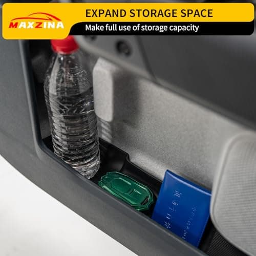 Maxzina Door Side Storage Tray Compatible with 2022-2025 (Not fit 2026) Ford Maverick Side Door Storage Box Car Side Organizer Phone Pocket Silicone Front & Rear 4PCS Maverick Accessories (Black) - Thumbnail 3