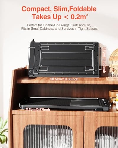 iTRUSOU Electric Griddle with Removable Touch Panel, IPX9 Waterproof, Dishwasher-Safe, 1300W Fast Heating in 10S, 18x10" Die-Cast Nonstick Plate, Foldable Design for Family Use (4–8 People) - Thumbnail 4